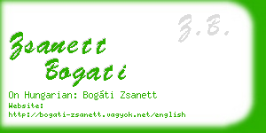 zsanett bogati business card
