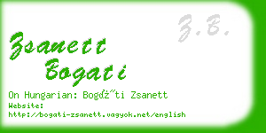 zsanett bogati business card